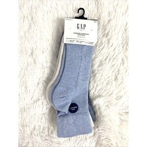 Gap Men’s Premium Cushioned Quarters Socks 4 Pairs Size 6-12 Blue Beige Comfort